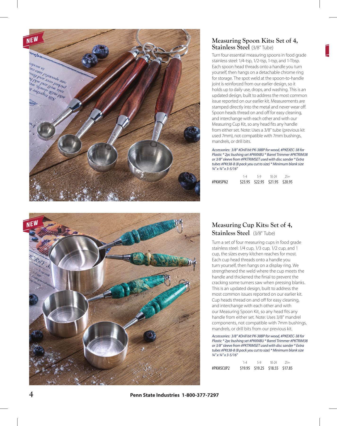 Regular-format Penn State Industries catalog page for measuring tools