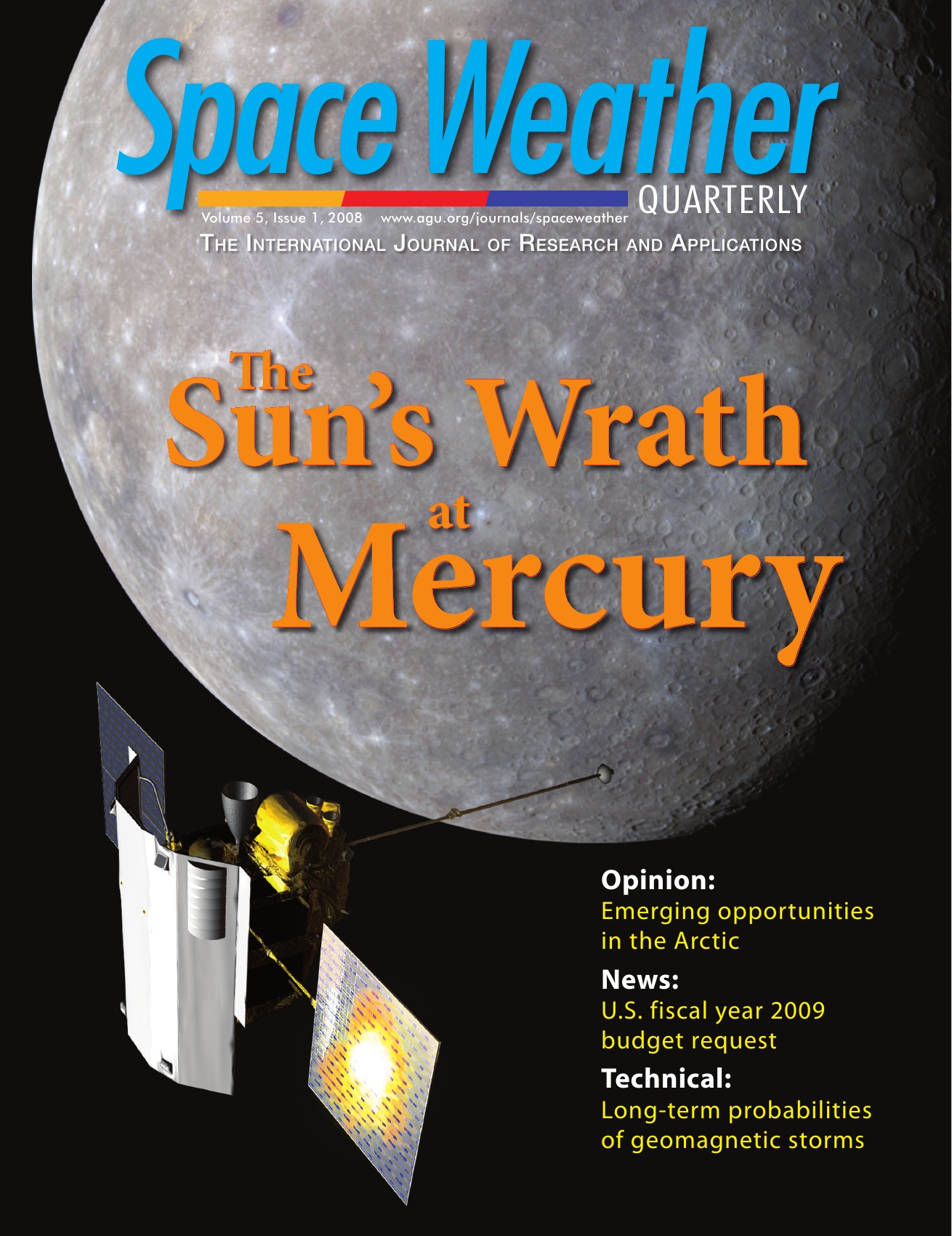 The Sun’s Wrath at Mercury Space Weather Quarterly cover