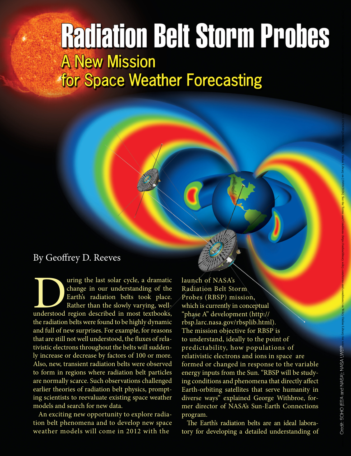 Radiation Belt Storm Probes feature opener with radiation belt visualization